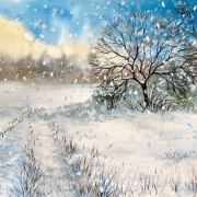 Winterscape Watercolour 2