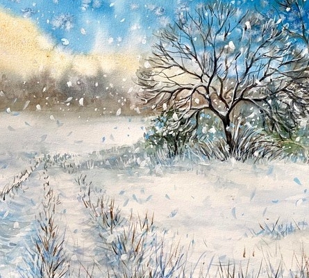 Winterscape Watercolour 2